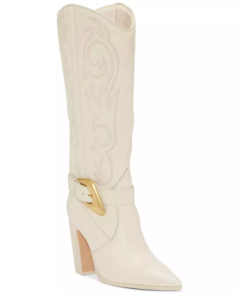 Vince Camuto Women's Biancaa Wide-Calf Buckled Cowboy Dress Boots 1