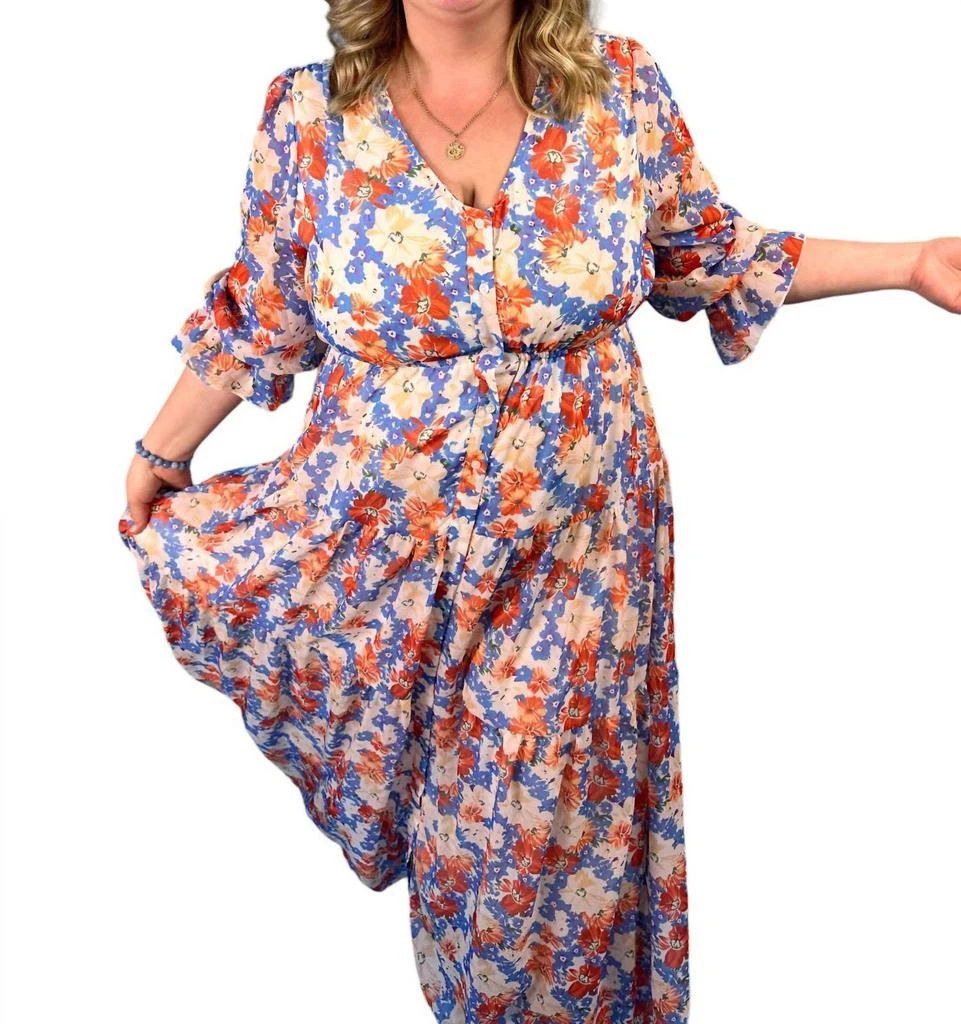 Shop Floral Print 3/4 Sleeve Button Down Chiffon Dress In Red/blue/white on Sale at BeyondStyle Get 47% Off Floral Print 3/4 Sleeve Button Down Chiffon Dress In Red/blue/white with Limited-Time Flash Shop Floral Print 3/4 Sleeve Button Down Chiffon Dress In Red/blue/white on Sale at BeyondStyle Get 47% Off Floral Print 3/4 Sleeve Button Down Chiffon Dress In Red/blue/white with Limited-Time Flash