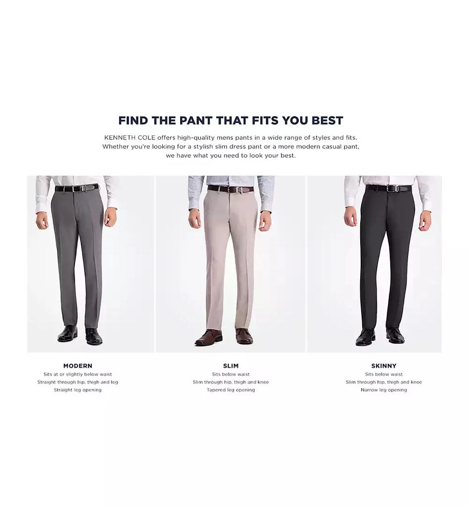 Kenneth Cole Men's Slim-Fit Dress Pants 6