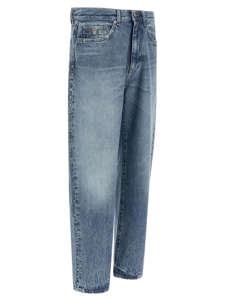 Versace Versace Logo-Patch Studded Jeans 3
