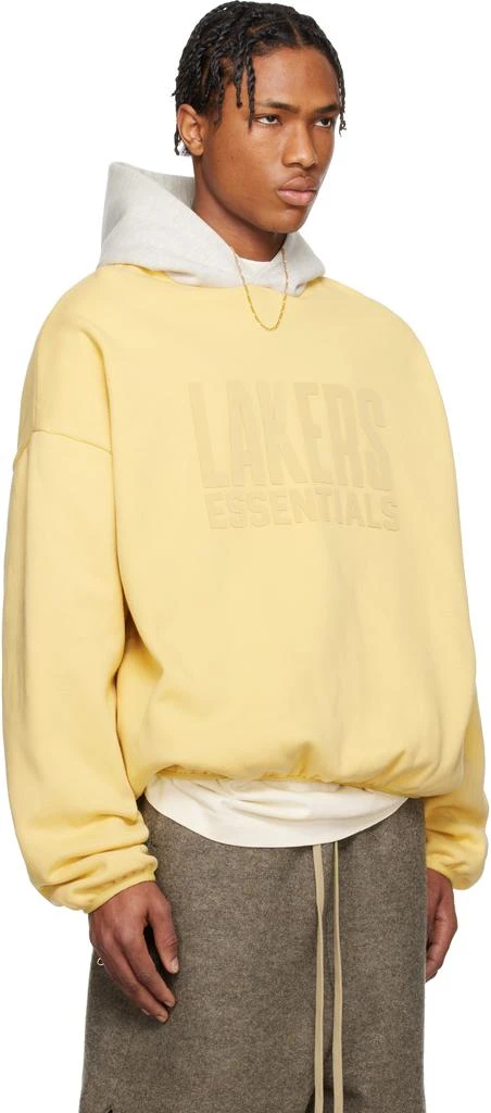 Essentials Yellow & Gray NBA Lakers Pull Over Hoodie 2