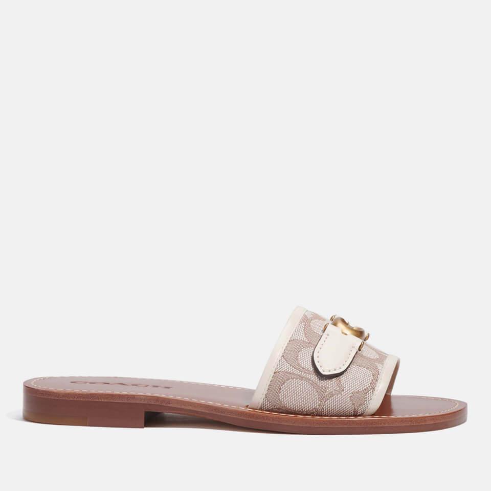 Coach COACH INA LOGO-JACQUARD SANDALS