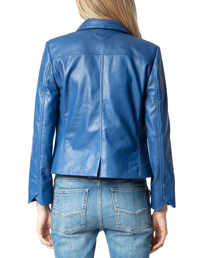 本革レザージャケット　ZADIG&VOLTAIRE Zadig & Voltaire Valfried Crinkle Leather Blazer Unisex