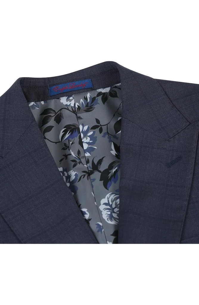 English Laundry Plaid Trim Fit Peak Lapel Two-Piece Suit 5