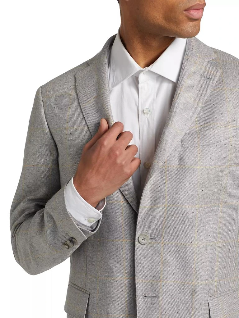 Saks Fifth Avenue COLLECTION Grid Wool Two-Button Sport Coat 6