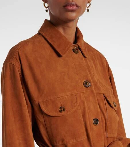 BLAZÉ MILANO Viva Sahariana belted suede jacket 4