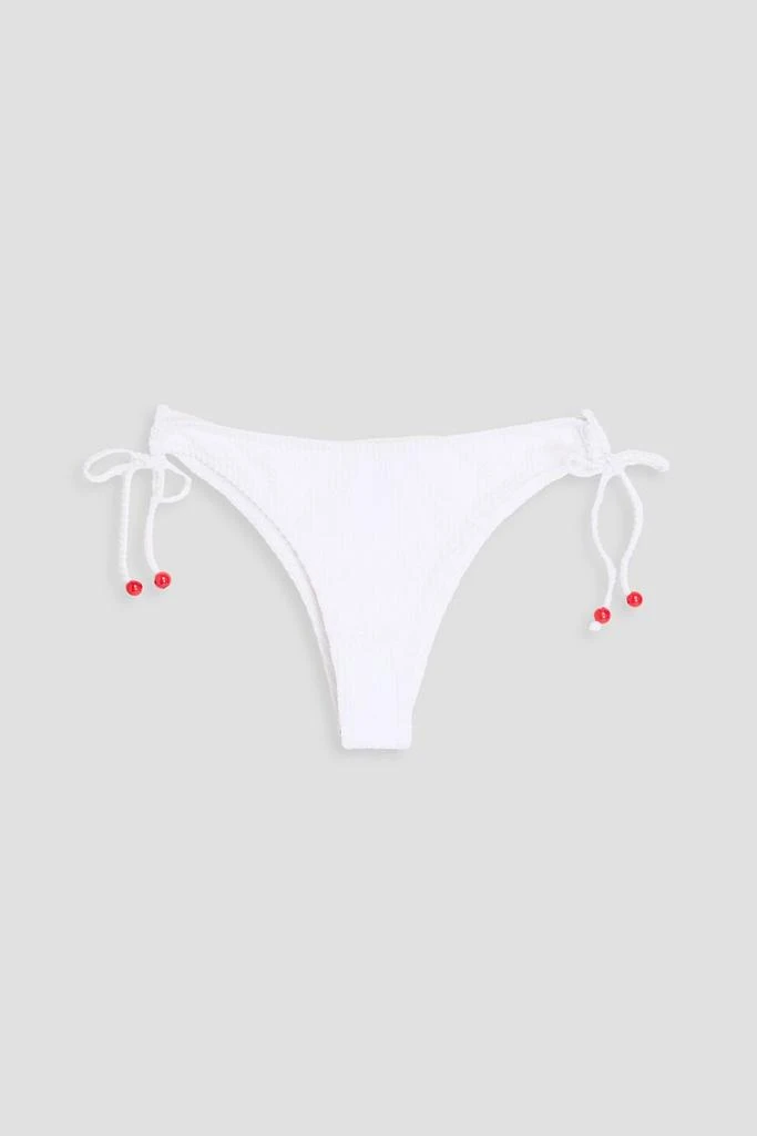 Fisch Hani Pearl embellished seersucker bikini briefs 1