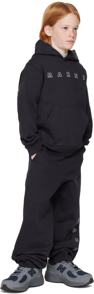 Marni Kids Navy Logo Hoodie 4