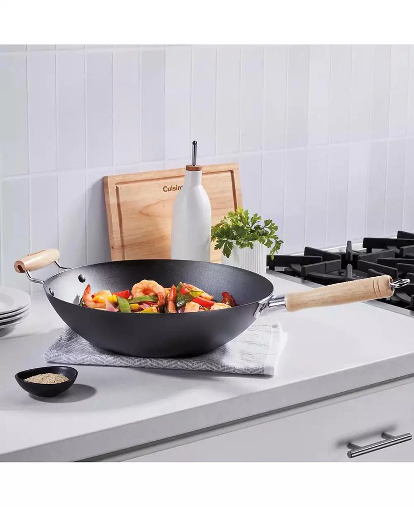 Cuisinart 14" Carbon Steel Wok with Helper Handle 6
