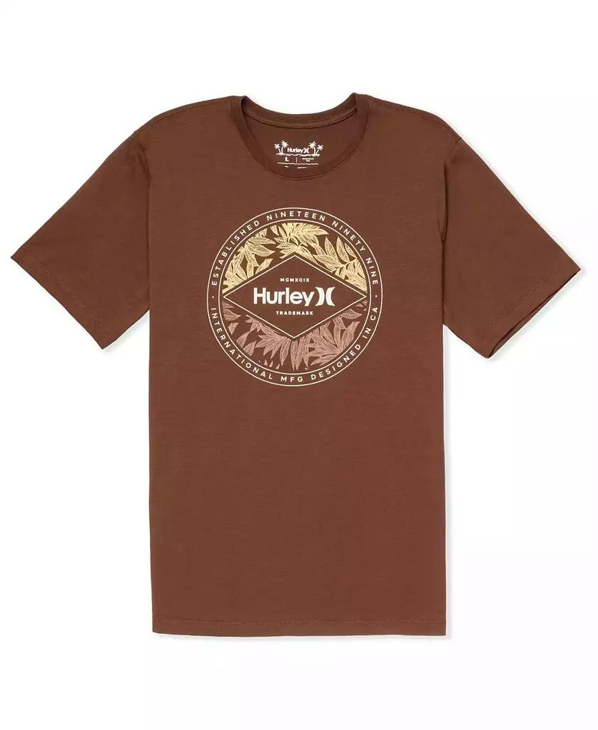 Hurley Men's Everyday H2O-Dri Leafy Split Slub Short Sleeve T-Shirt 1