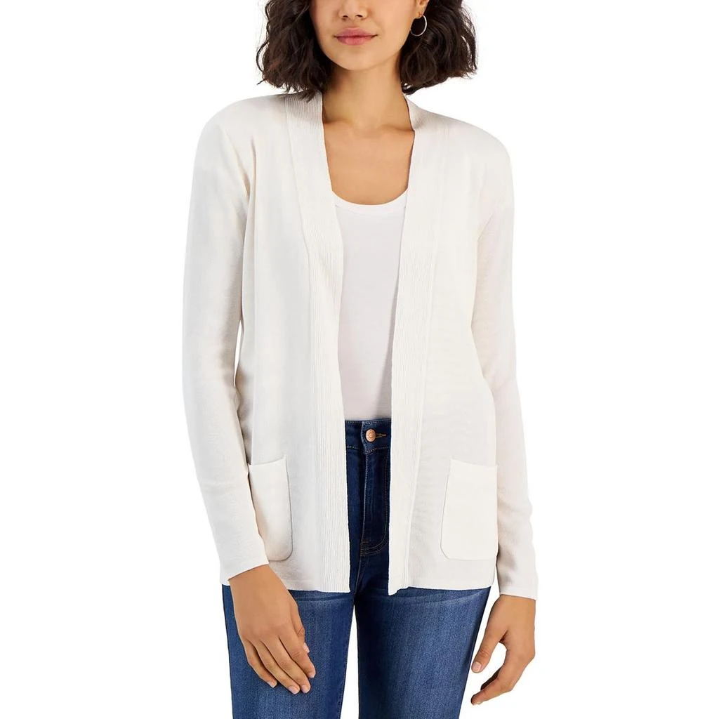 JONES NEW YORK Womens Ribbed Open Front Cardigan Sweater 6