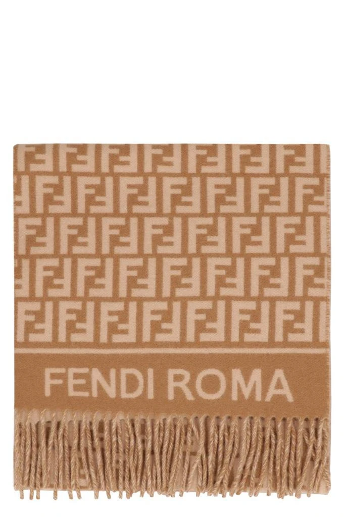 Fendi Fendi Scarf Ff In Wool And Cashmere 1