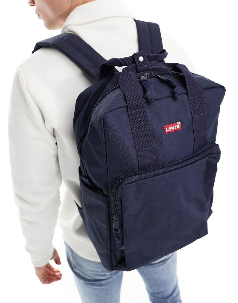 Levi's Levi's L-pack Large backpack in navy with logo 2