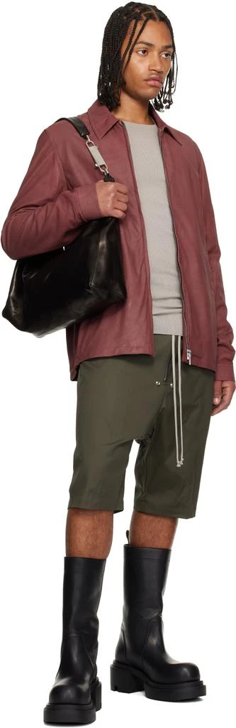 Rick Owens Khaki Concordians Bela Pods Shorts 4