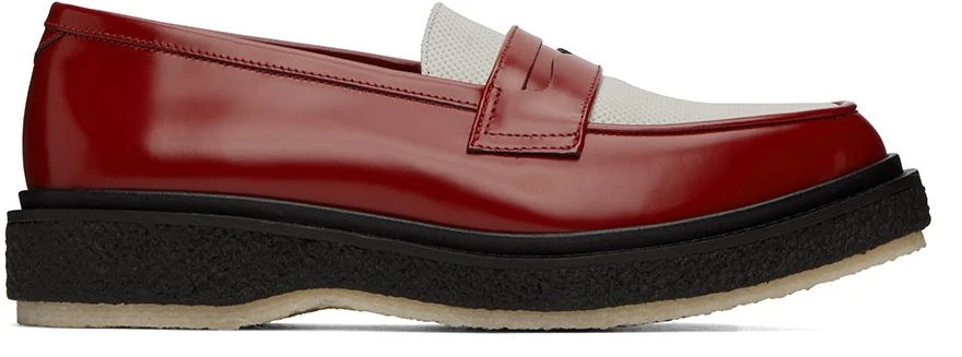 Adieu Paris Red & White Type 5 Loafers 1