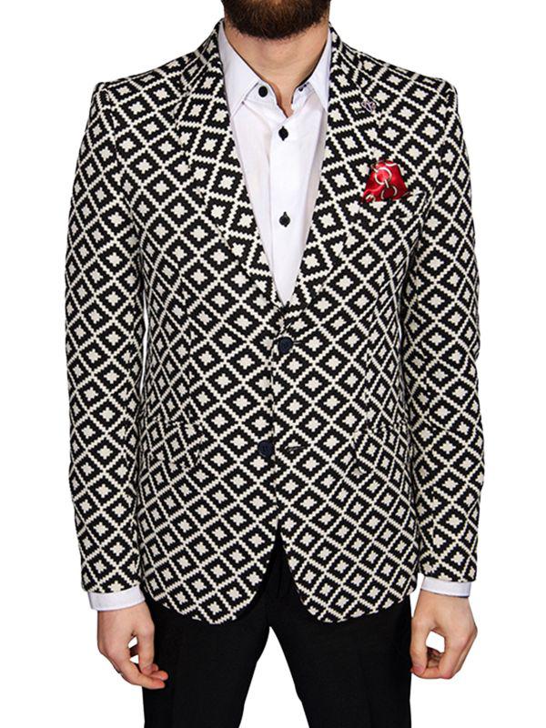 Elie Balleh Pattern Slim Fit Sport Coat
