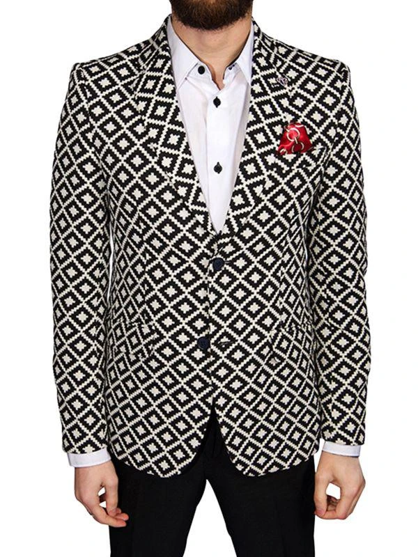 Elie Balleh Pattern Slim Fit Sport Coat 1