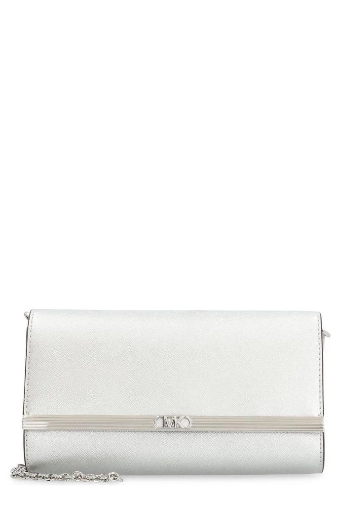 Michael Kors Michael Michael Kors Mona Large Metallic Saffiano Leather Clutch Bag 1