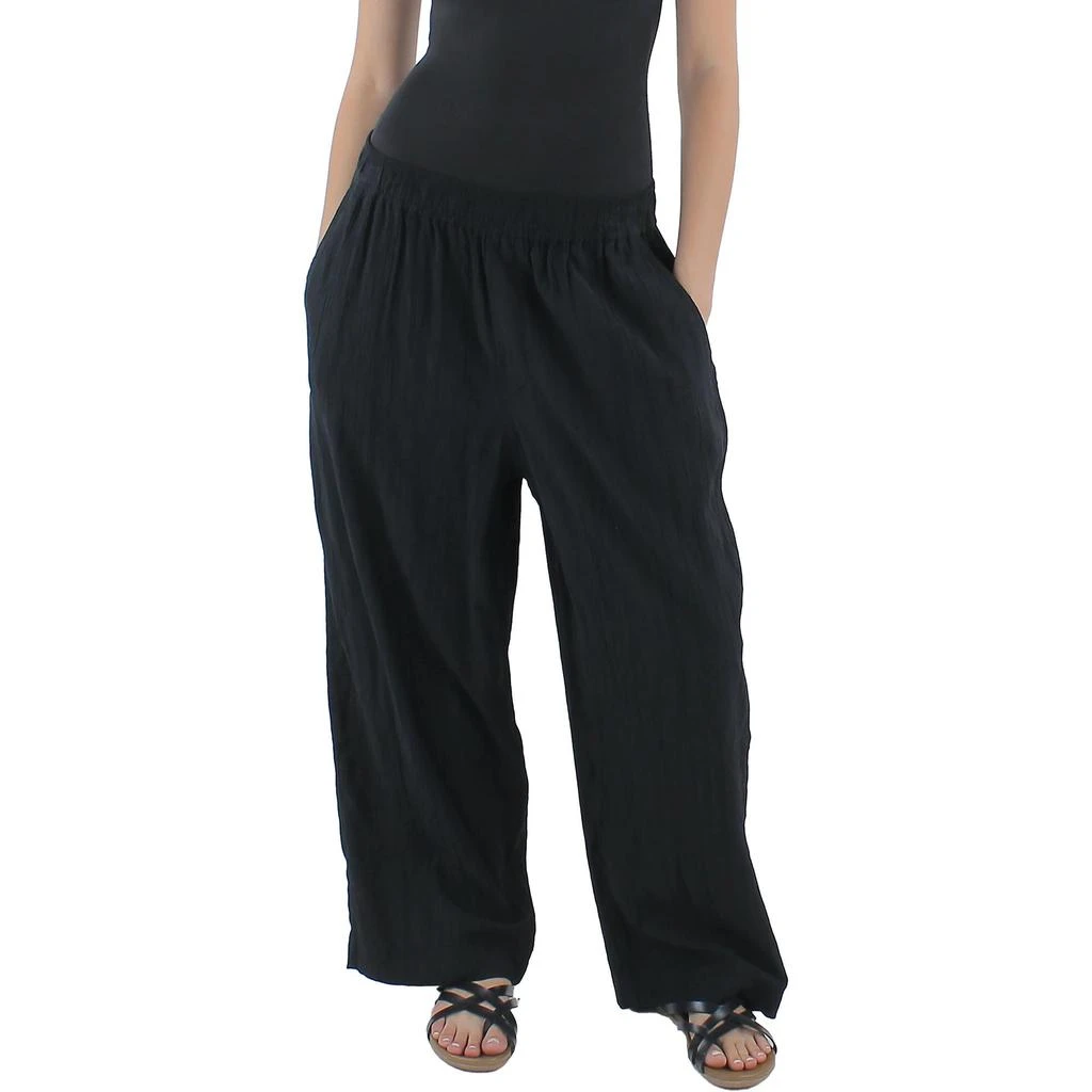 Madewell Womens Crepe Textured Straight Leg Pants 2