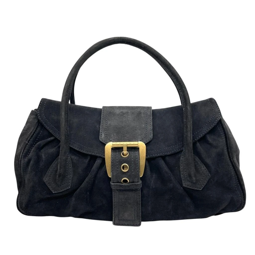 Celine Navy Suede Handbag (Pre-Owned) 2