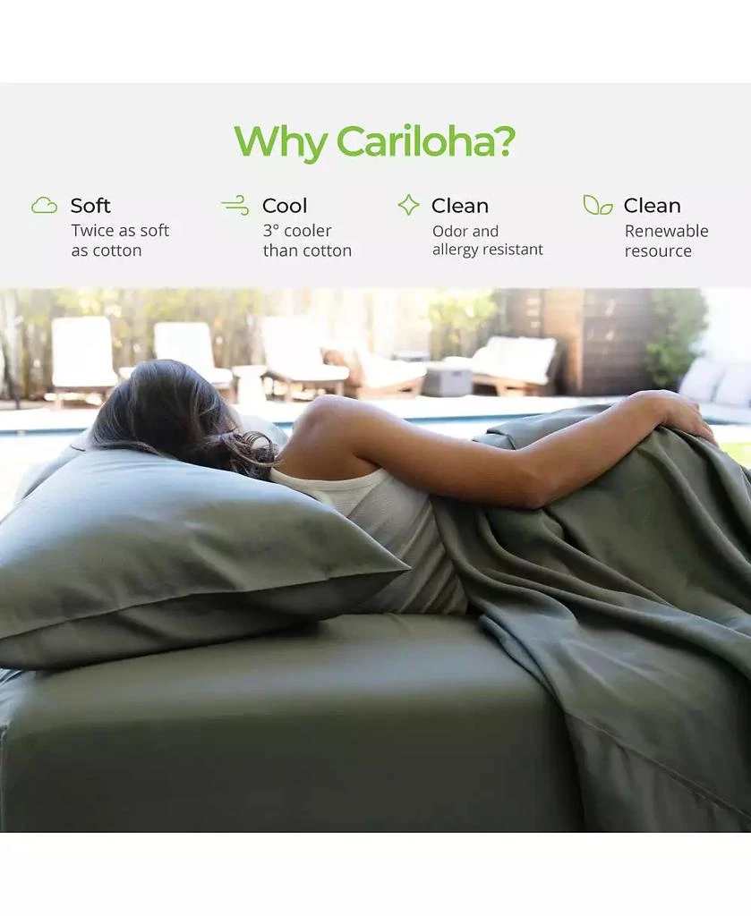 Cariloha Retreat Sateen Lyocell 4-Pc. Sheet Set 8