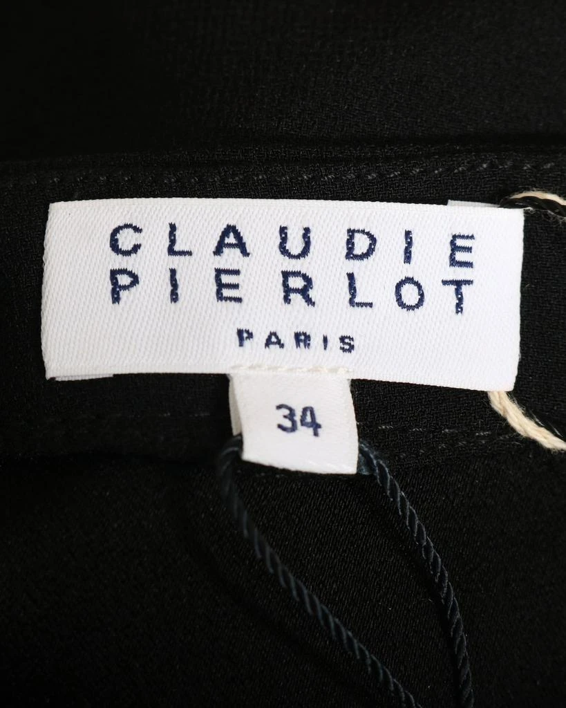 Claudie Pierlot Button Shoulder Mini Dress in Black Triacetate 4