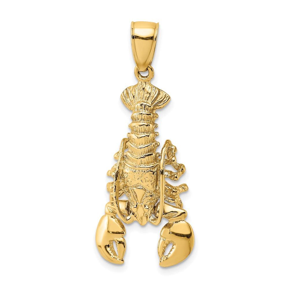 Diamond2Deal 10k Yellow Gold 2-D Moveable Lobster Charm