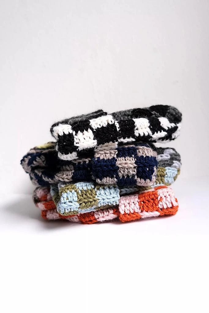 MARVES new york MARVES new york Crochet Checkered Wool  display picture 3