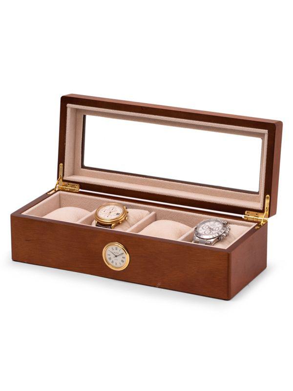 Bey-Berk Cherry All-In-Time 4 Watch Box