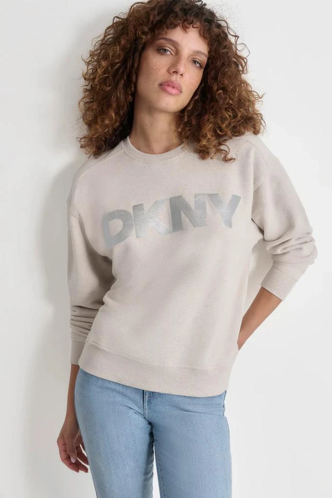 DKNY SEQUIN LOGO SWEATSHIRT 1