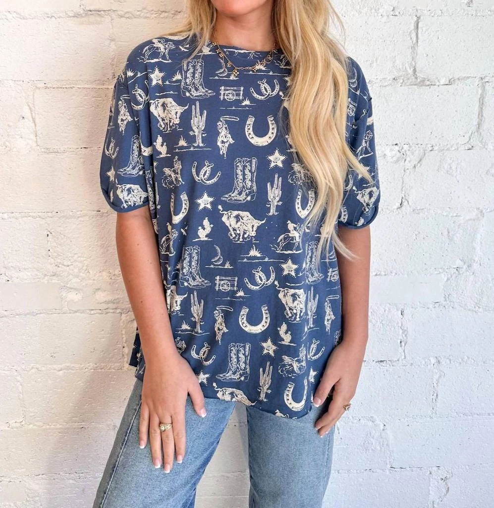 Free People Free People - Painted Floral Tee 1