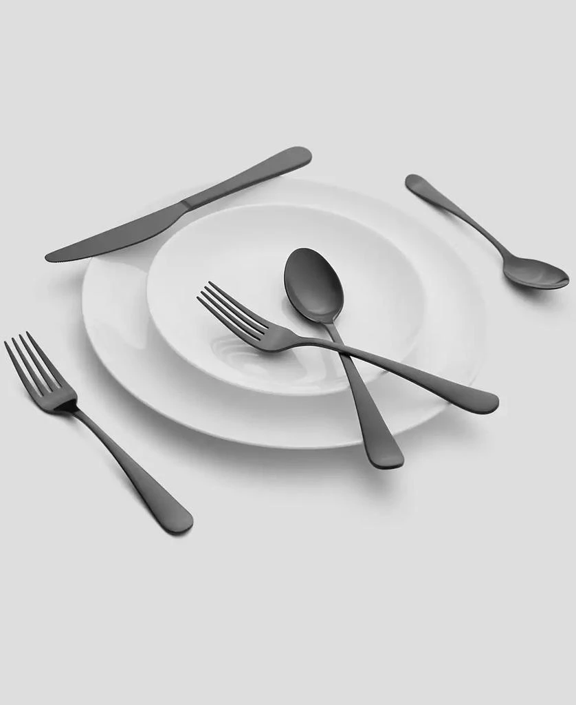 Cambridge Silversmiths Rhiannon Black Satin 45 Piece Flatware Set, Service For 8 4