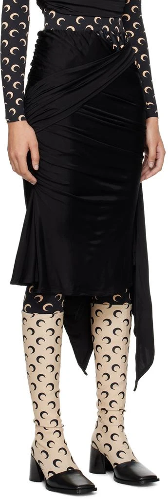 MARINE SERRE Black Shelter Midi Skirt 2