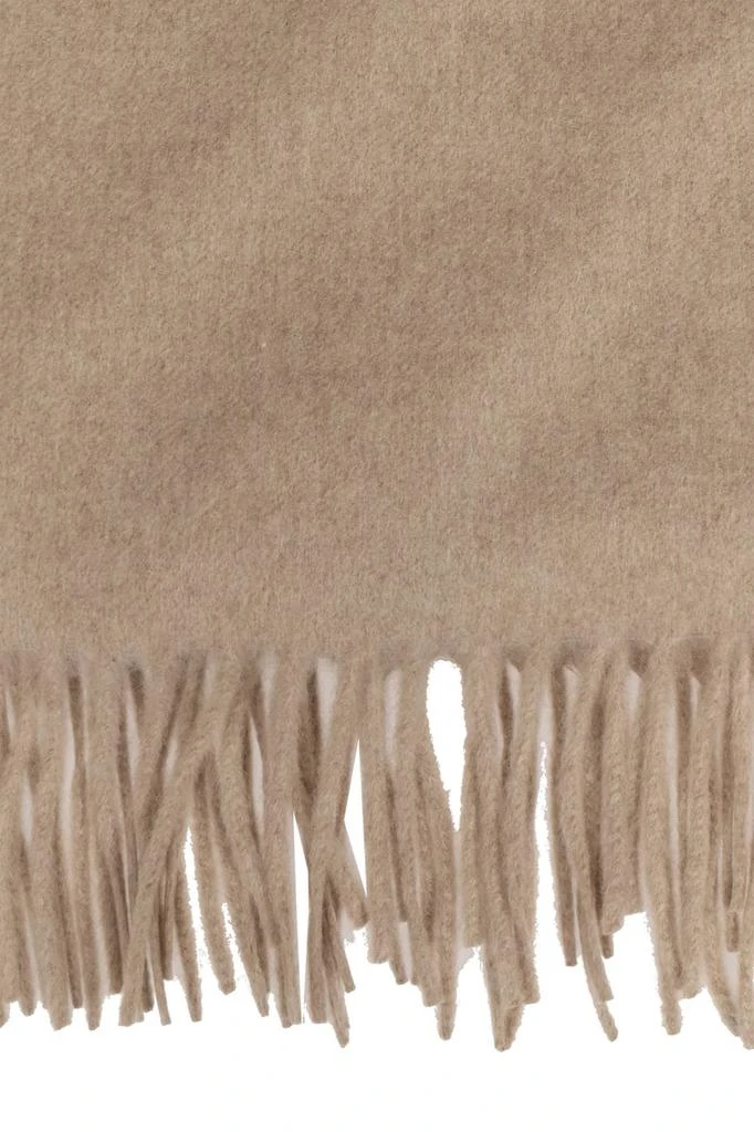 Max Mara Max Mara Logo Embroidered Fringed Scarf 3