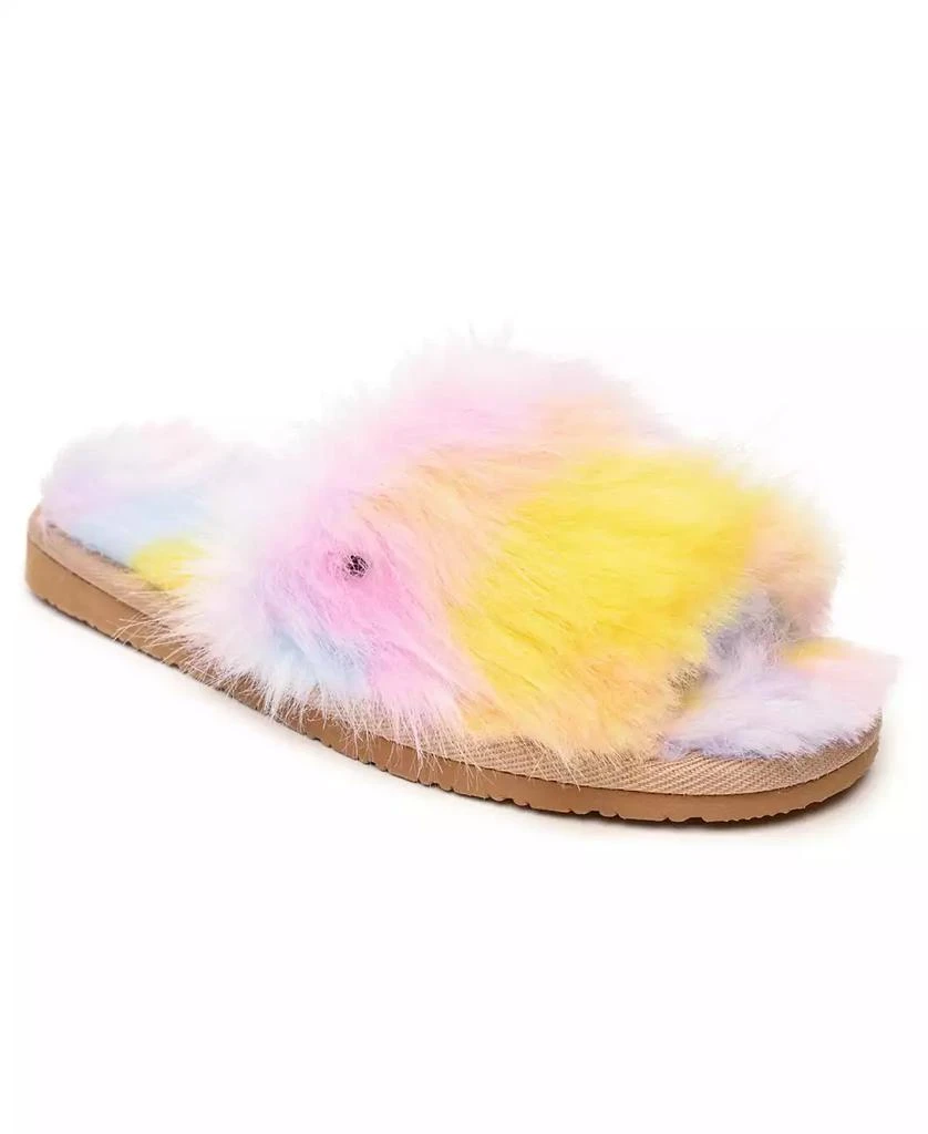 Minnetonka Little and Big Girls Lyla Faux Fur Slide Slippers 1