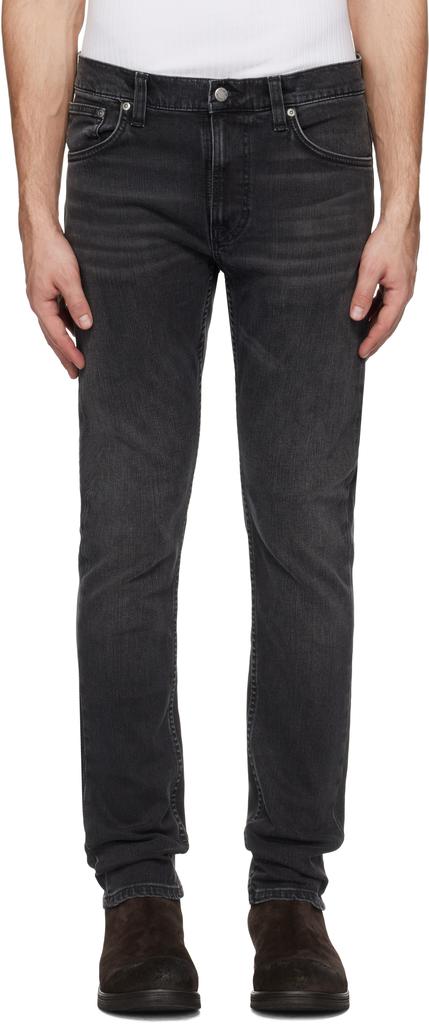 Nudie Jeans Black Lean Dean Jeans