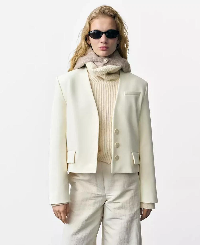 Mango Women's Structured Cropped Jacket 1