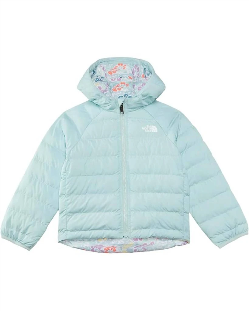 The North Face Kid's Reversible Perrito Hooded Jacket In Muted Pine 1
