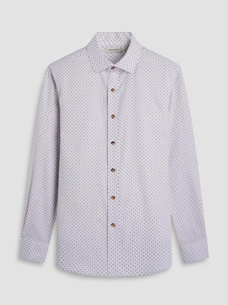 Bugatchi Men's Julien Check Linen Sport Shirt - Olive - Size Medium Bugatchi Men's Julien Check Linen Sport Shirt - Olive - Size Medium