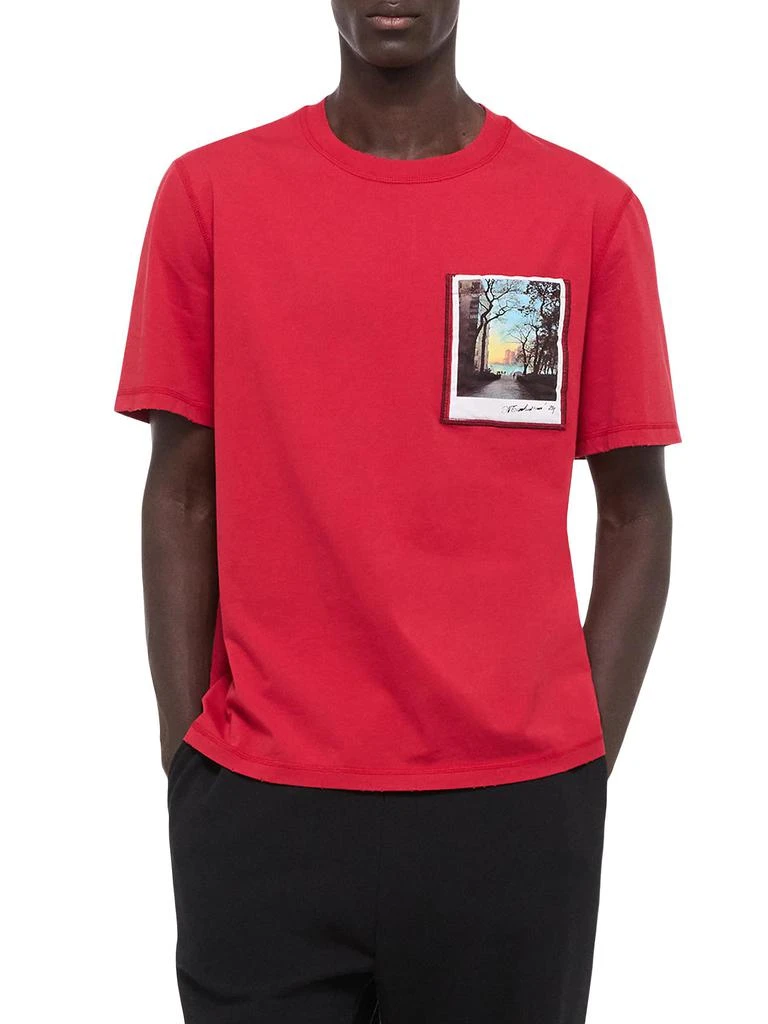 Helmut Lang Postcard Cotton Crewneck T-Shirt 1