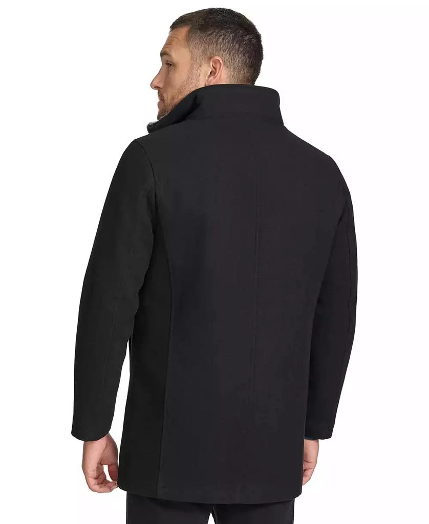 Calvin Klein Men's Urban Walker Coat with Detachable Faux Rabbit Fur at Interior Collar 2