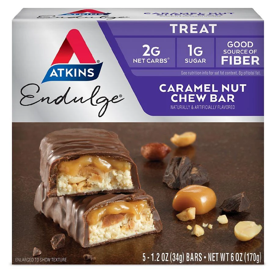 Atkins Snack Bars Caramel Nut Chew 1