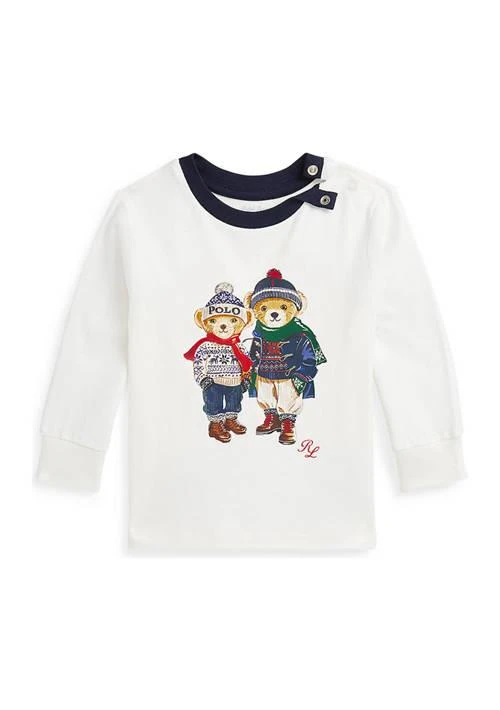 Ralph Lauren Childrenswear Lauren Childrenswear Baby Boys Polo Bear Cotton Long Sleeve T Shirt 1