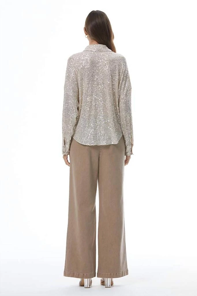Young Fabulous & Broke Sequin Tourist Top In Champagne 2