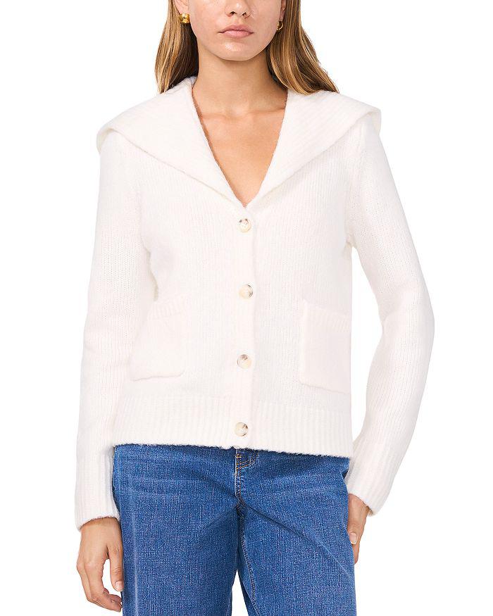 1. State Fold Collar V Neck Cardigan
