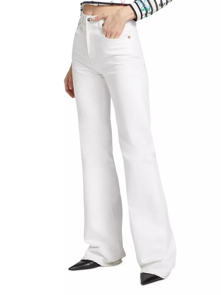 R13 Jane Lace-Up High-Rise Flared Jeans 4