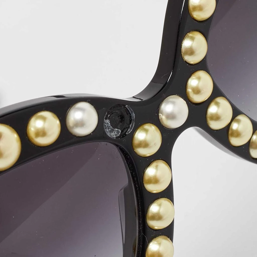 Chanel Black/grey Gradient 71095 Faux Pearl Cat-Eye Sunglasses 3