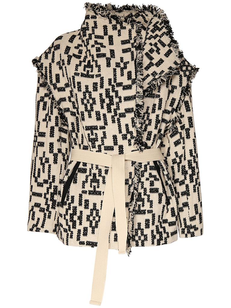 MARANT ETOILE Faith Frayed Cotton Blend Jacket