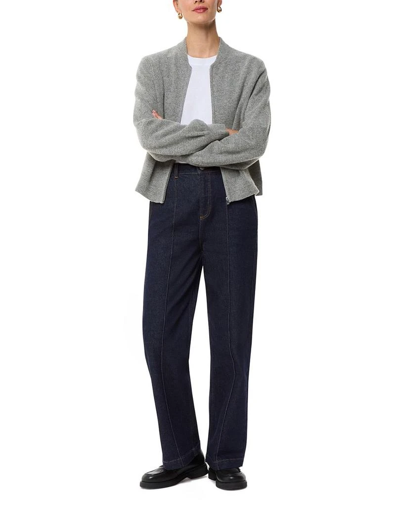 Whistles Wool Knit Bomber Jacket 2