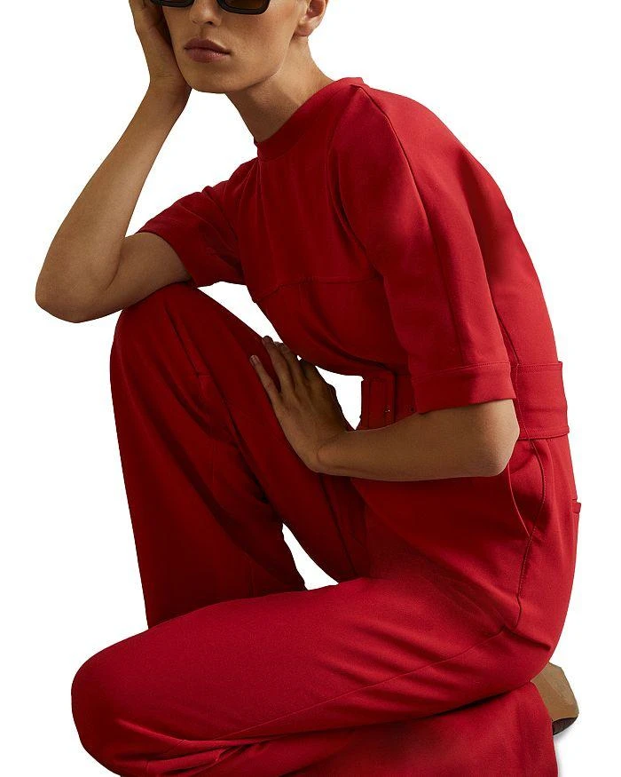 REISS June Belted Workwear Jumpsuit 5